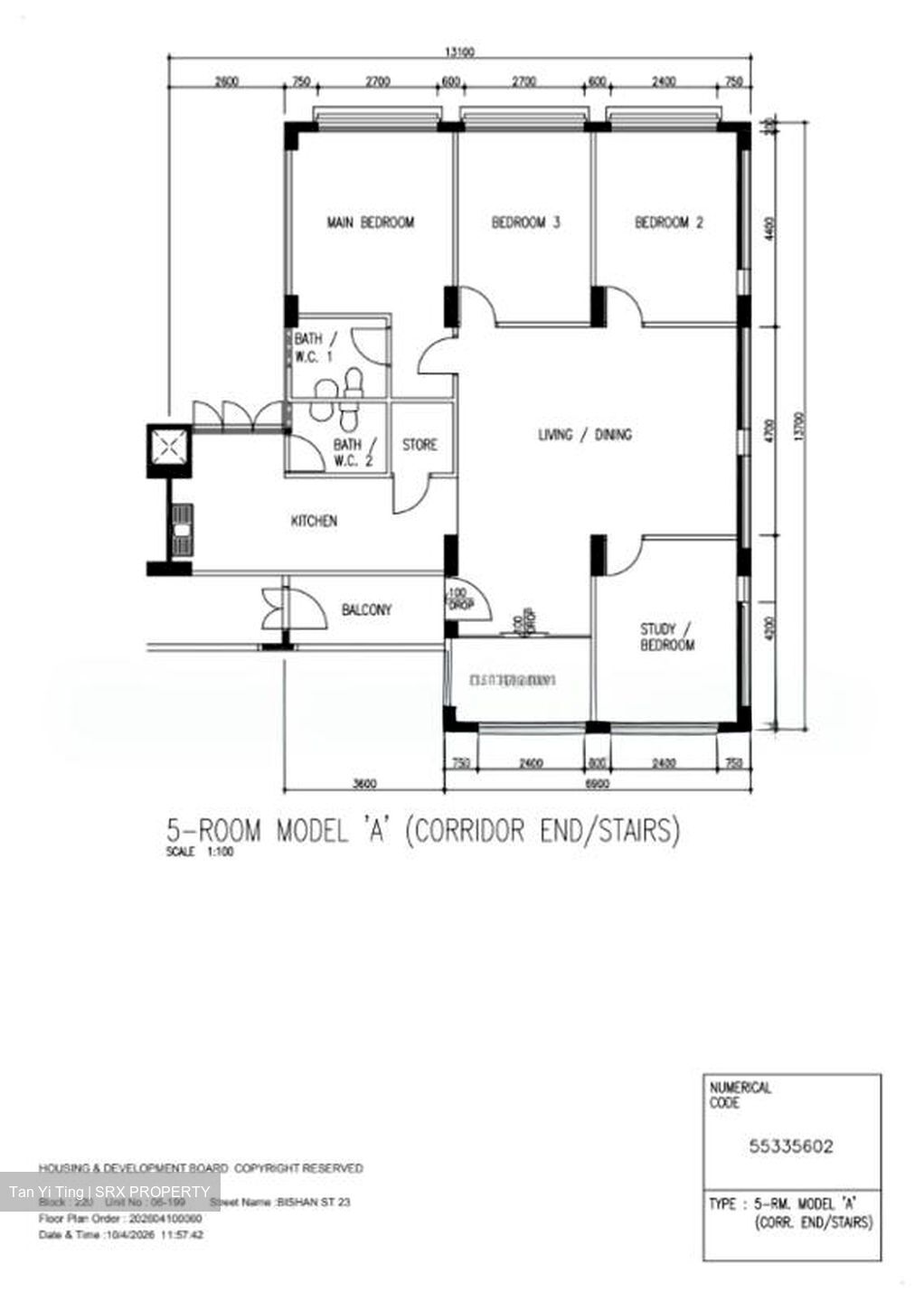 Blk 220 Bishan Street 23 (Bishan), HDB 5 Rooms #547080661